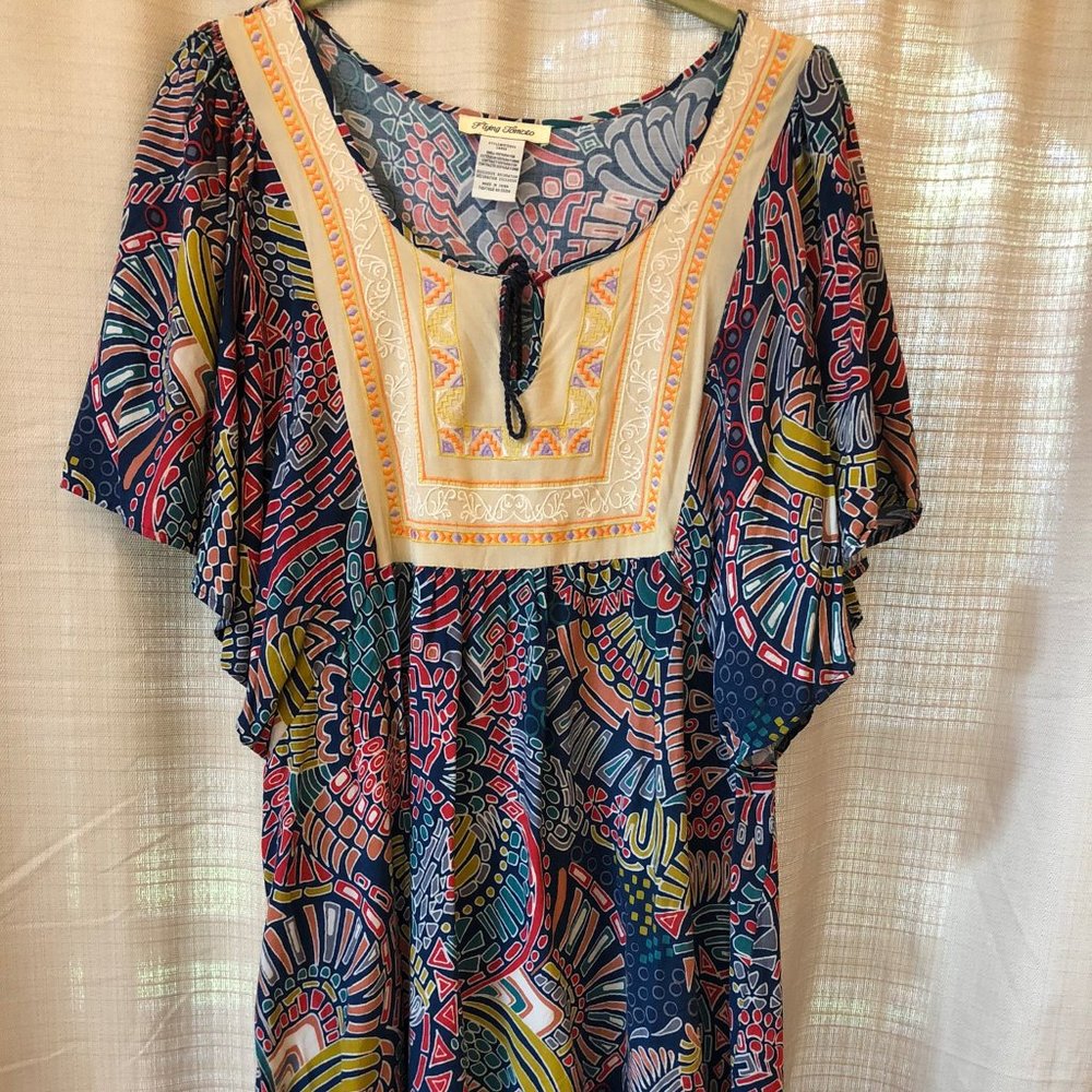 Flying Tomato Boho Butterfly Sleeve Print Dress